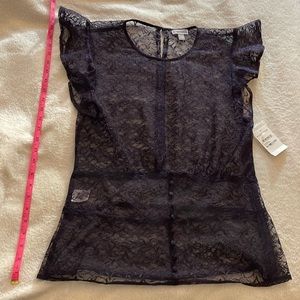 Purple Chelsea28 Lace Blouse L